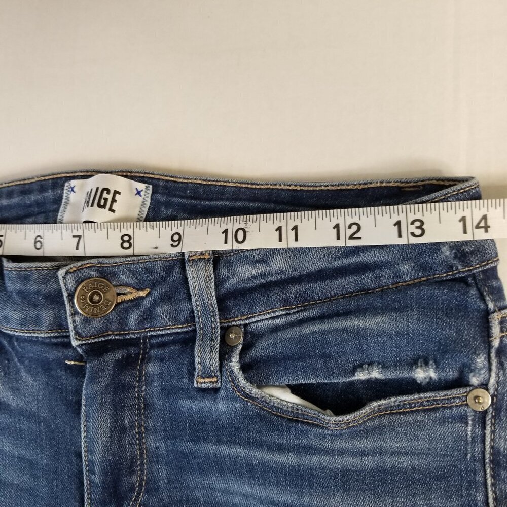 Paige Jeans Womens Size 27 Verdugo Ankle Cropped Distressed Raw Hem Skinny - Picture 11 of 16